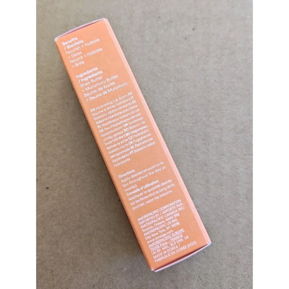 Laneige Lip Glowy Balm Hydration with Shea‎ Butter Peach Iced Tea gloss 0.35 oz
